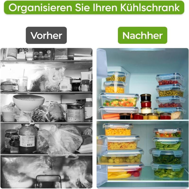 TAUFIK 50-Pack Plastic Food Storage Meal Prep Containers (24 Containers & 24 Lids + 2 Gifts),Leakproof Bpa-Free Airtight Containers for Kitchen Organization, Meal Prep, Reusable Lunch Snack Box Container Meal Prep Containers