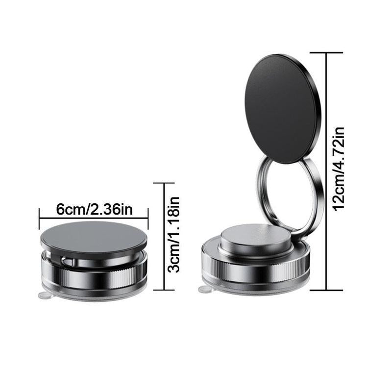 Magnetic Phone Holder, 360 ° Adjustable and Foldable, Strong Suction Cup, Vacuum Suction, Portable and Multifunctional