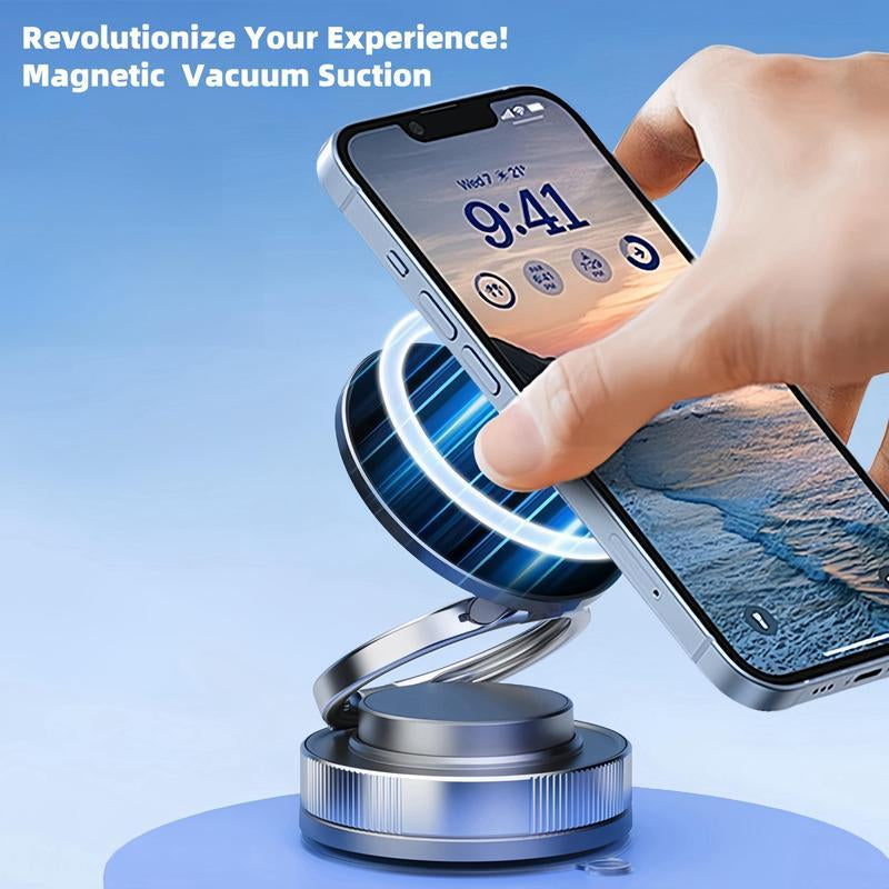 Magnetic Phone Holder, 360 ° Adjustable and Foldable, Strong Suction Cup, Vacuum Suction, Portable and Multifunctional