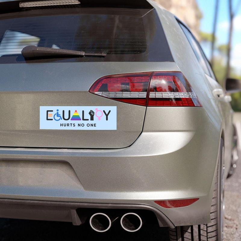 Equality Hurts No One Car Magnet/Bumper Sticker, Equal Rights, Pride, LGBT