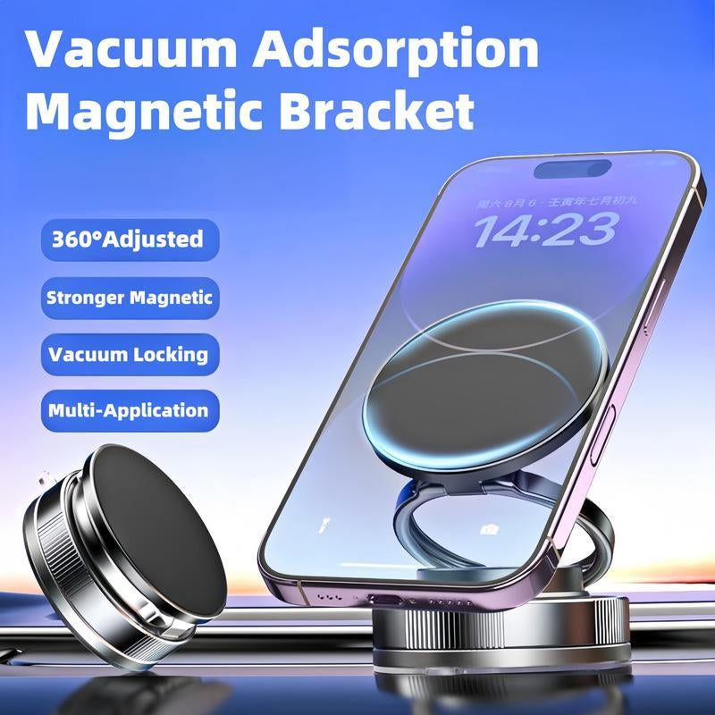 Magnetic Phone Holder, 360 ° Adjustable and Foldable, Strong Suction Cup, Vacuum Suction, Portable and Multifunctional