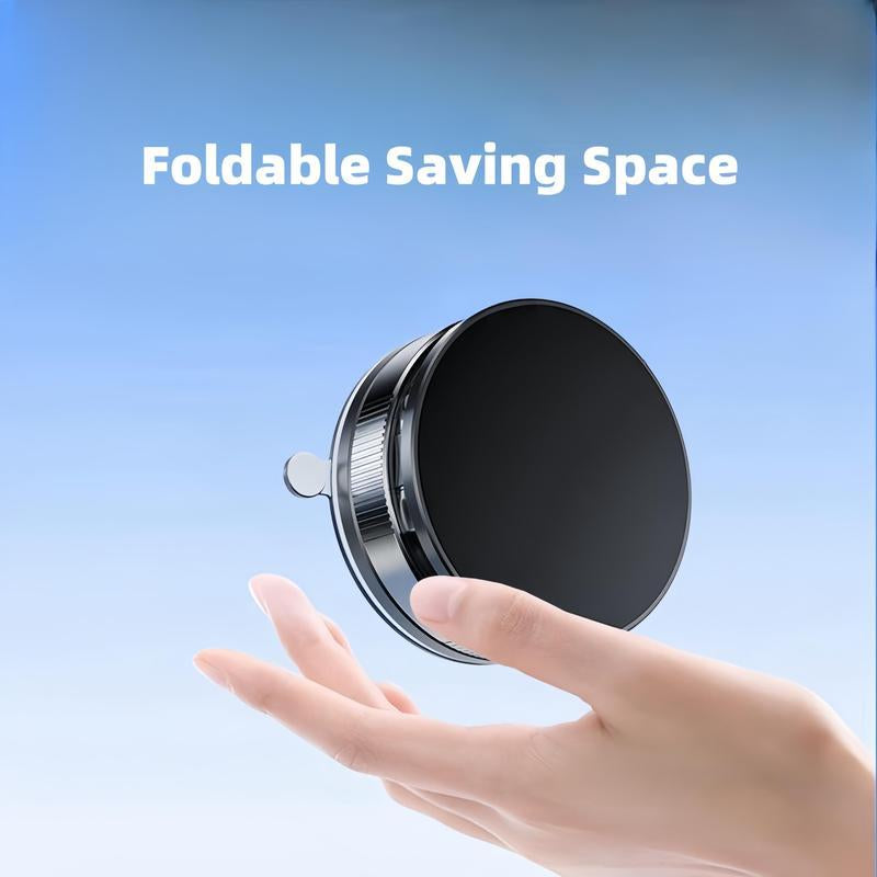 Magnetic Phone Holder, 360 ° Adjustable and Foldable, Strong Suction Cup, Vacuum Suction, Portable and Multifunctional