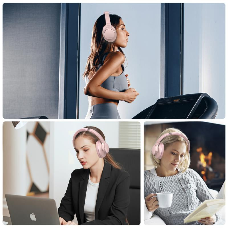 ZIHNIC WH-960 Active Noise Canceling Headphones,Bluetooth 5.4,Wireless Bluetooth Earbuds,Over Ear Foldable Sport Headset,Long Standby Powerful Battery Life Waterproof Long Standby Foldable Sport,On Ear Built-In Microphone Audio Earphones Electronic Foldin