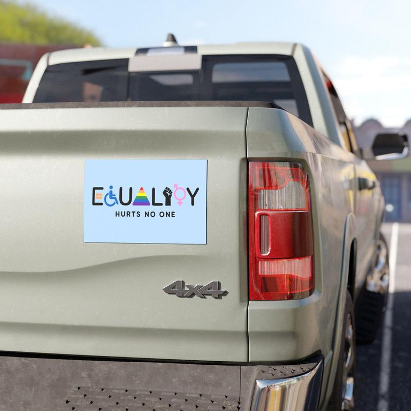 Equality Hurts No One Car Magnet/Bumper Sticker, Equal Rights, Pride, LGBT