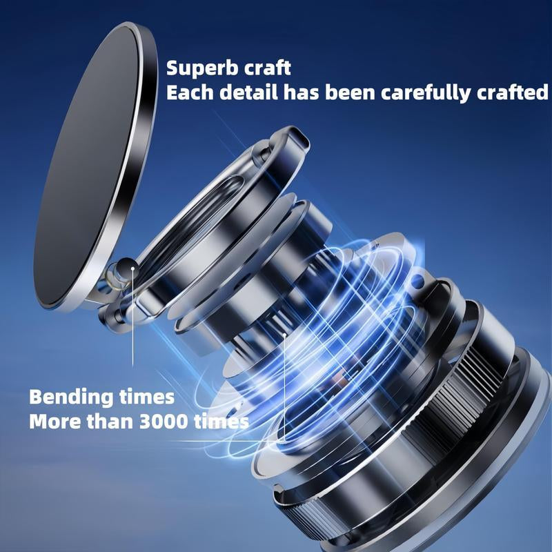 Magnetic Phone Holder, 360 ° Adjustable and Foldable, Strong Suction Cup, Vacuum Suction, Portable and Multifunctional